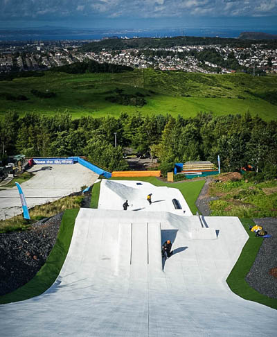 Midlothian Snowsports Centre Funslope, Edinbugh, Scotland View from top of Funslope